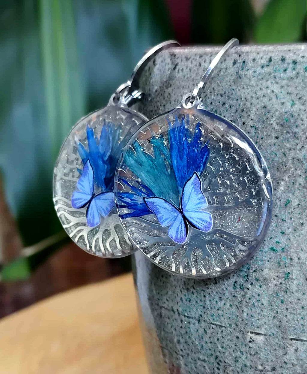 Boucles d'oreille Pétale de Bleuet