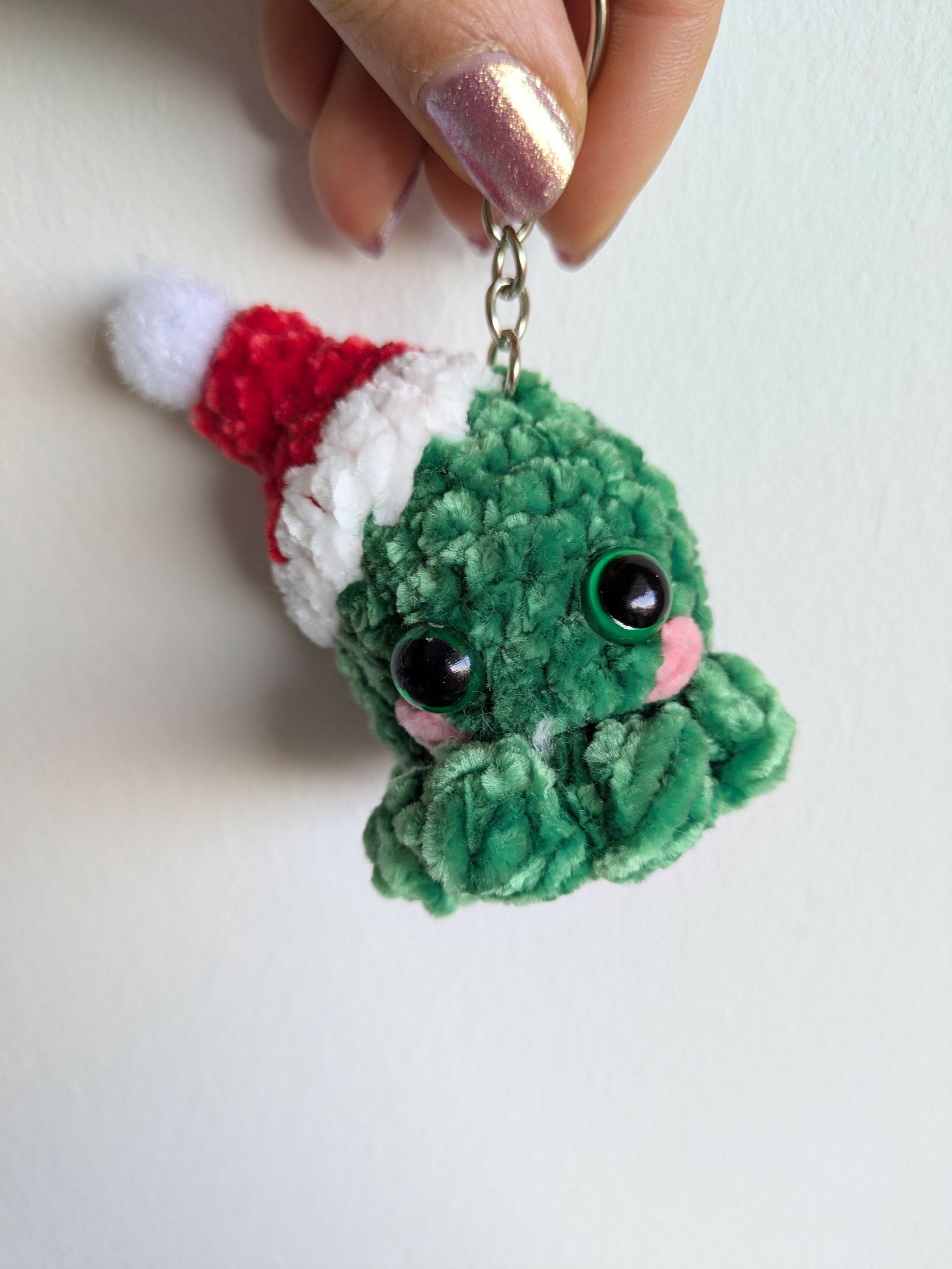 porte clef poulpe de noël tout doux