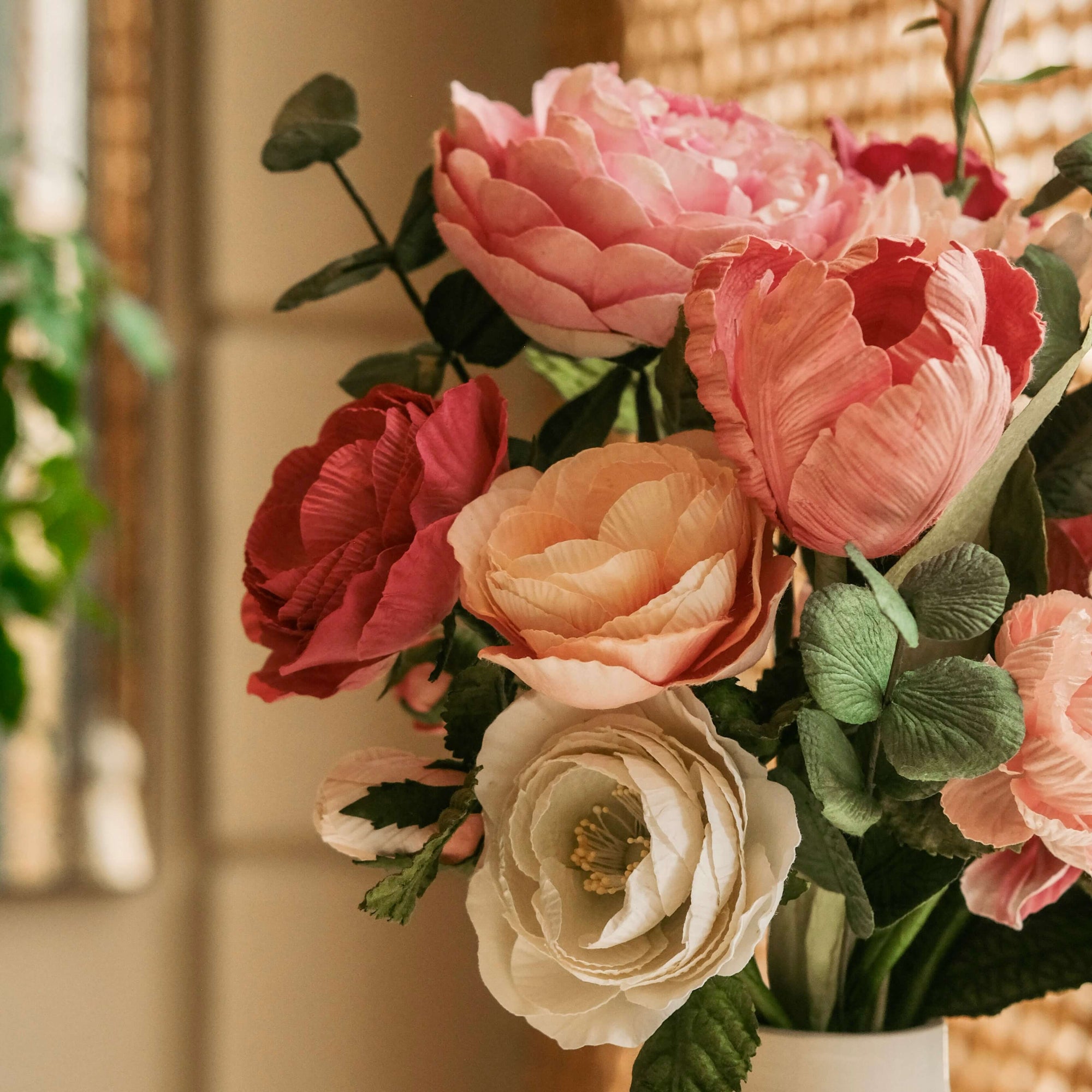 Bouquet fleurs en papier Lempicka