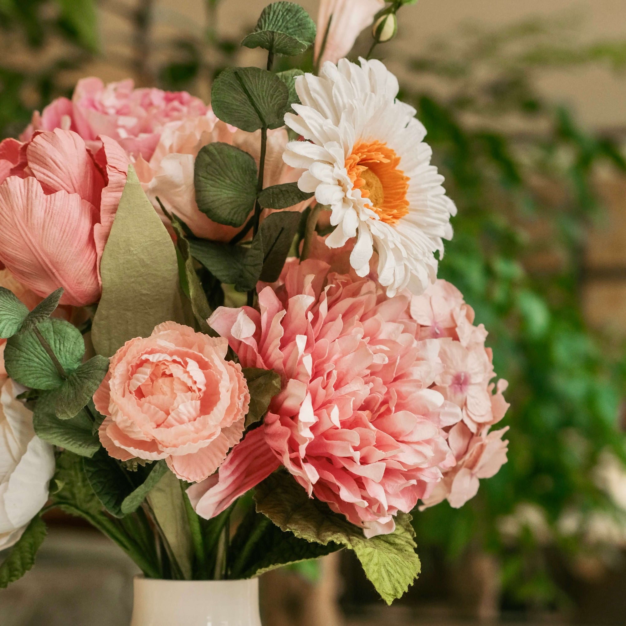 Bouquet fleurs en papier Lempicka
