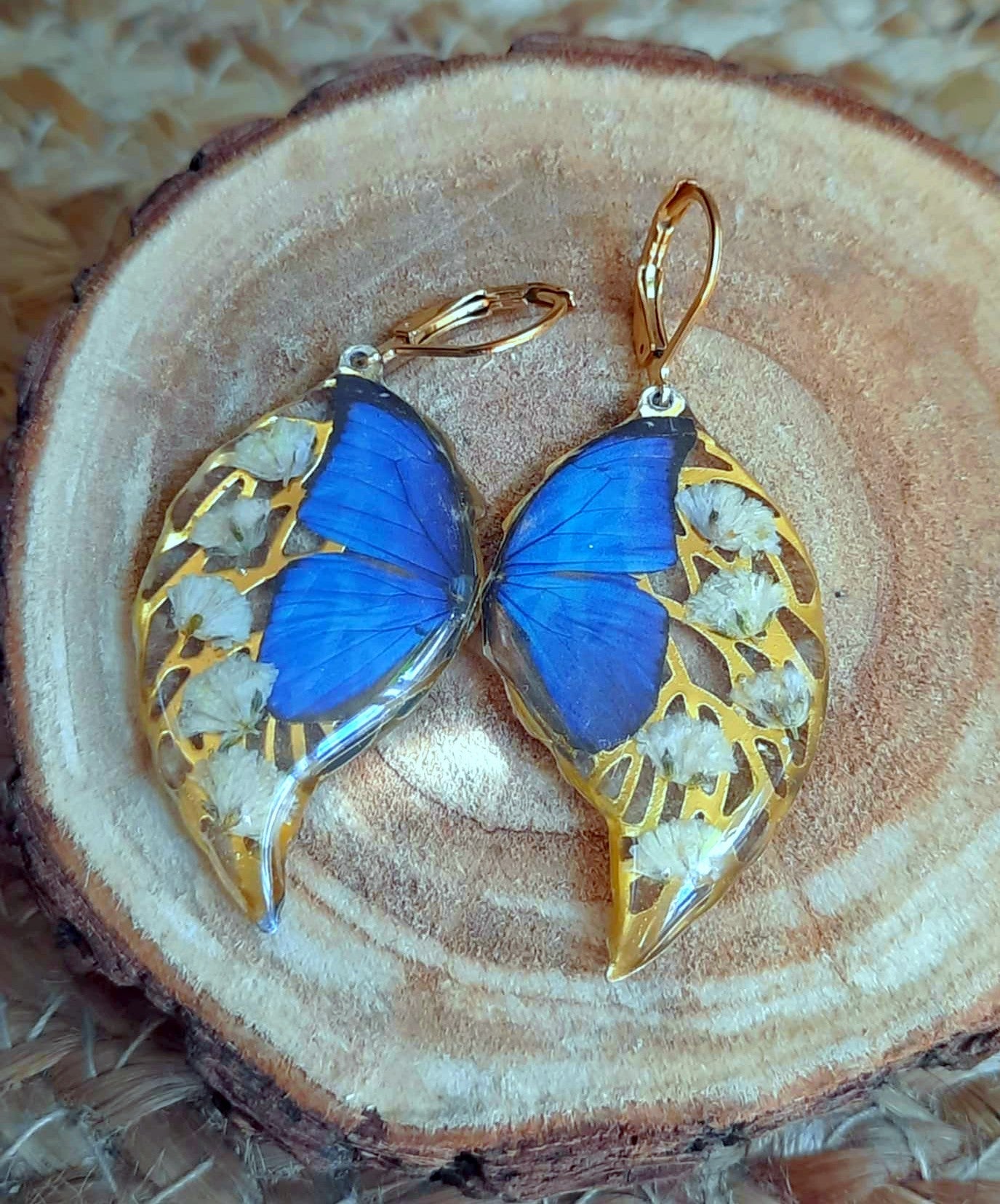 Boucles d'oreille, Gypsophiles