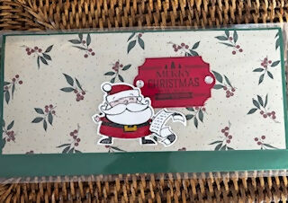 Carte enveloppe NOEL VERT