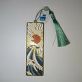 ORI025 Marque-page métal ou bois origami avec motif japonais