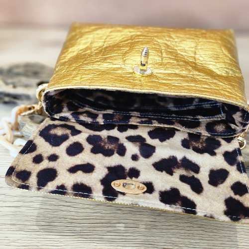 Sac Lys en Piñatex Or métallisé (Petit modèle)