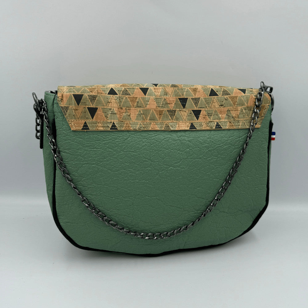 Sac Iris en Piñatex vert sauge et liège