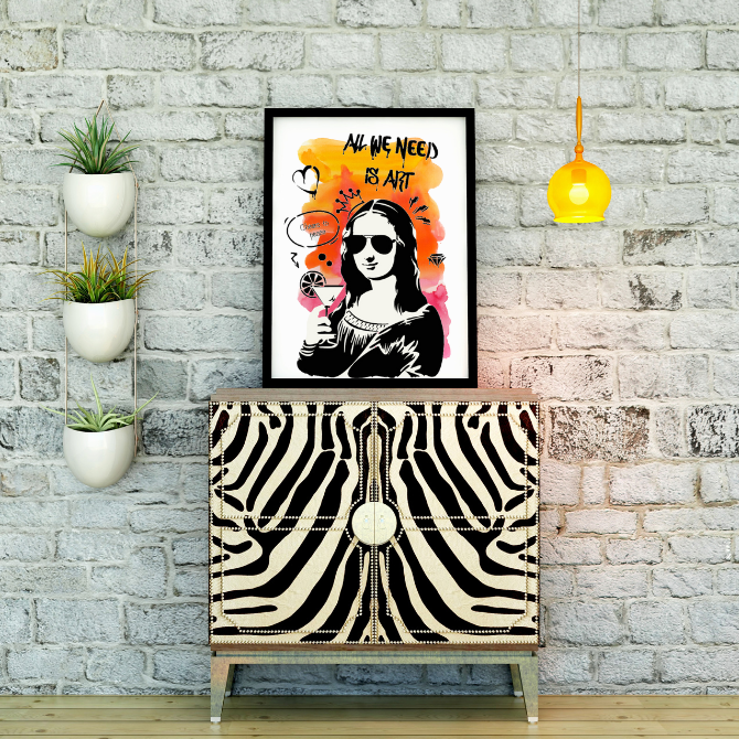 Set de 3 Pochoirs Portrait - La Joconde Mona Lisa, l'icône intemporelle revisitée