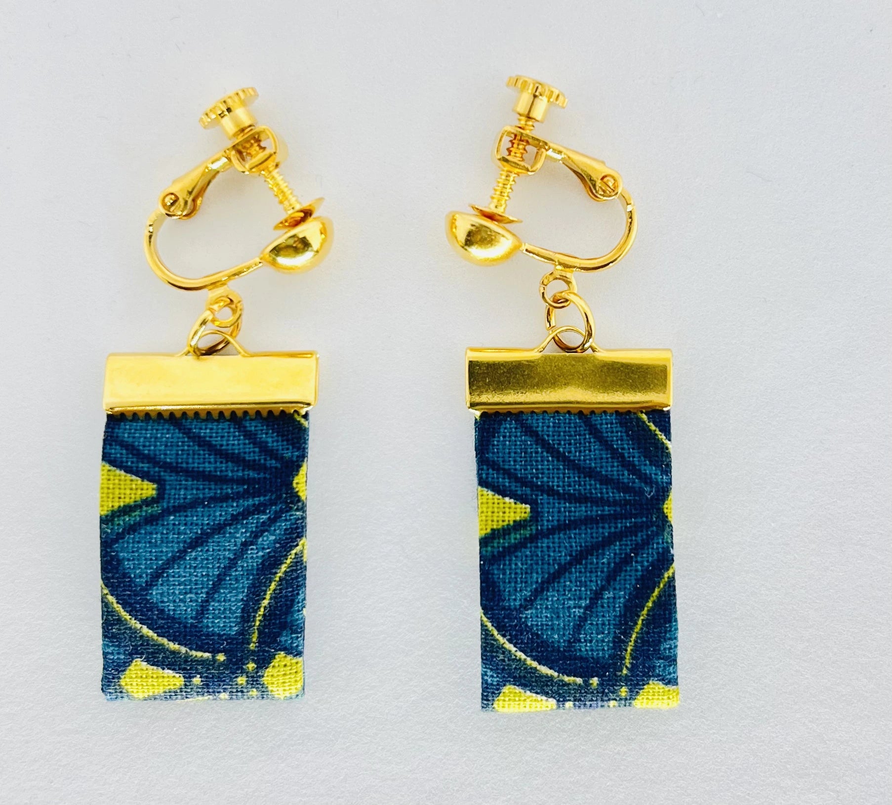 Boucle d'oreilles tissu n°42