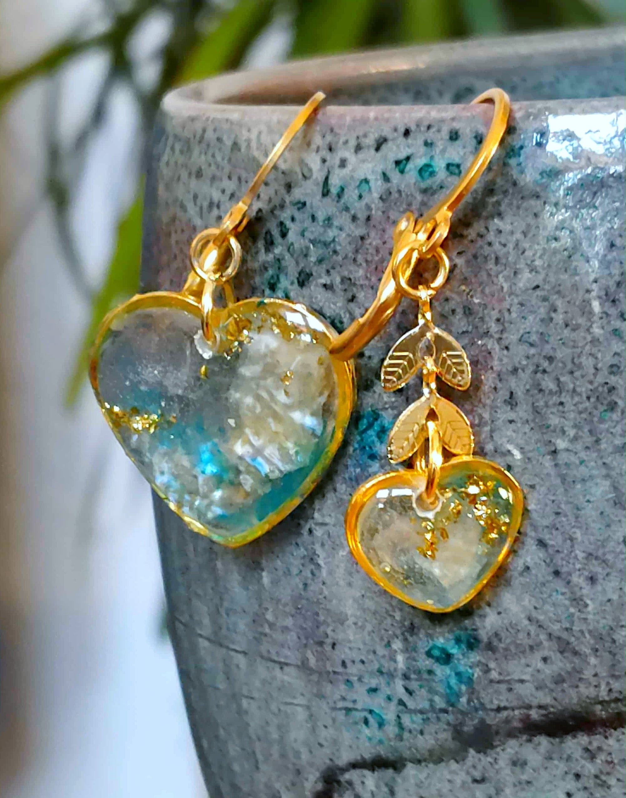 Boucles d'oreille Asymétrique Nacre