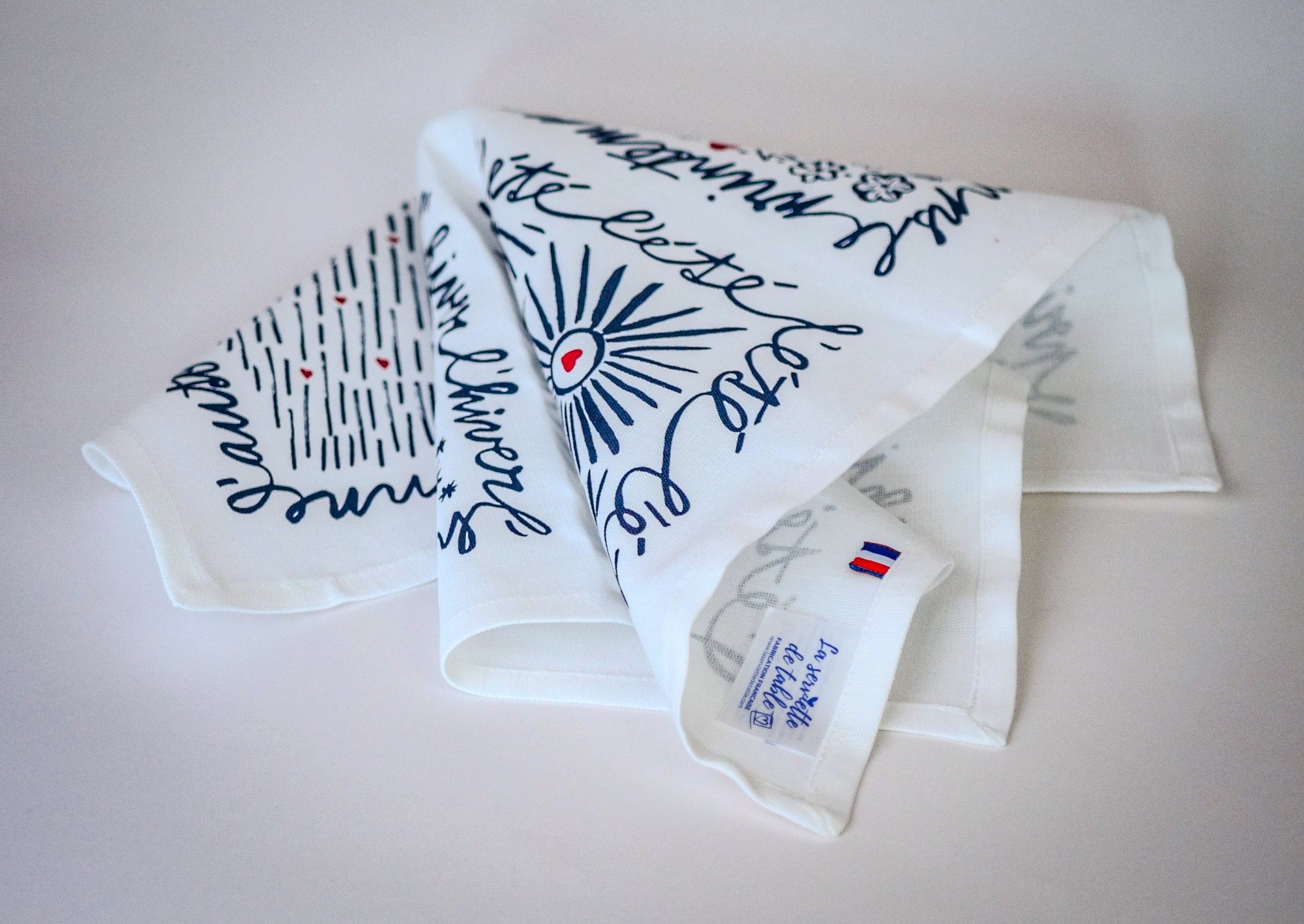 Coffret de 2 serviettes de table - La Serviette de Table - Linge de table - « Les 4 saisons »