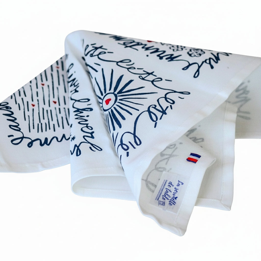 Coffret de 2 serviettes de table - La Serviette de Table - Linge de table - « Les 4 saisons »