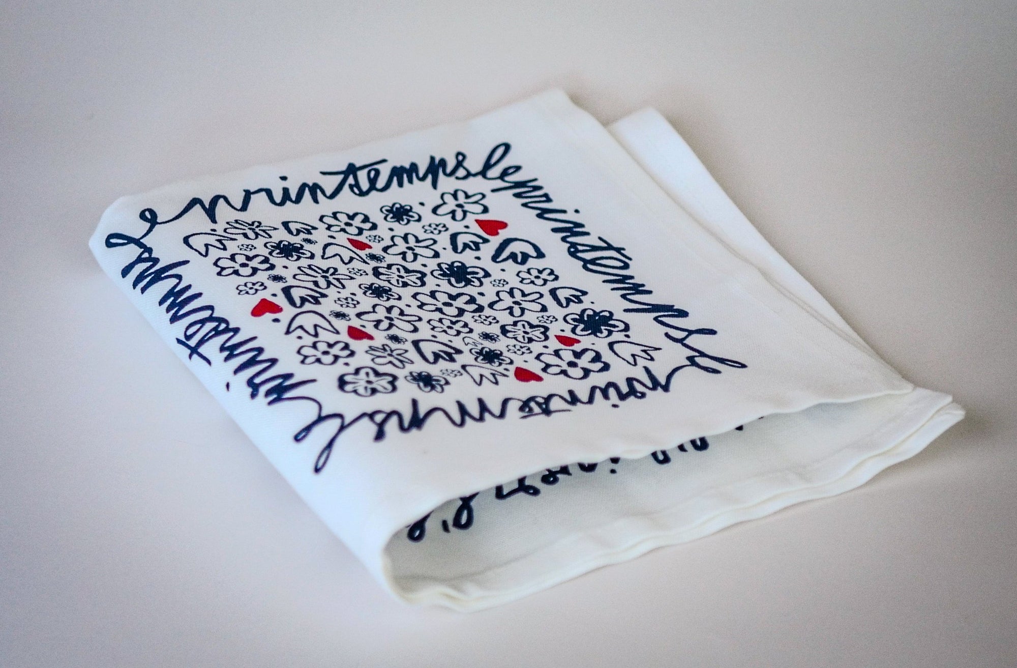 Coffret de 4 serviettes de table - La Serviette de Table - Linge de table - "Les 4 saisons"