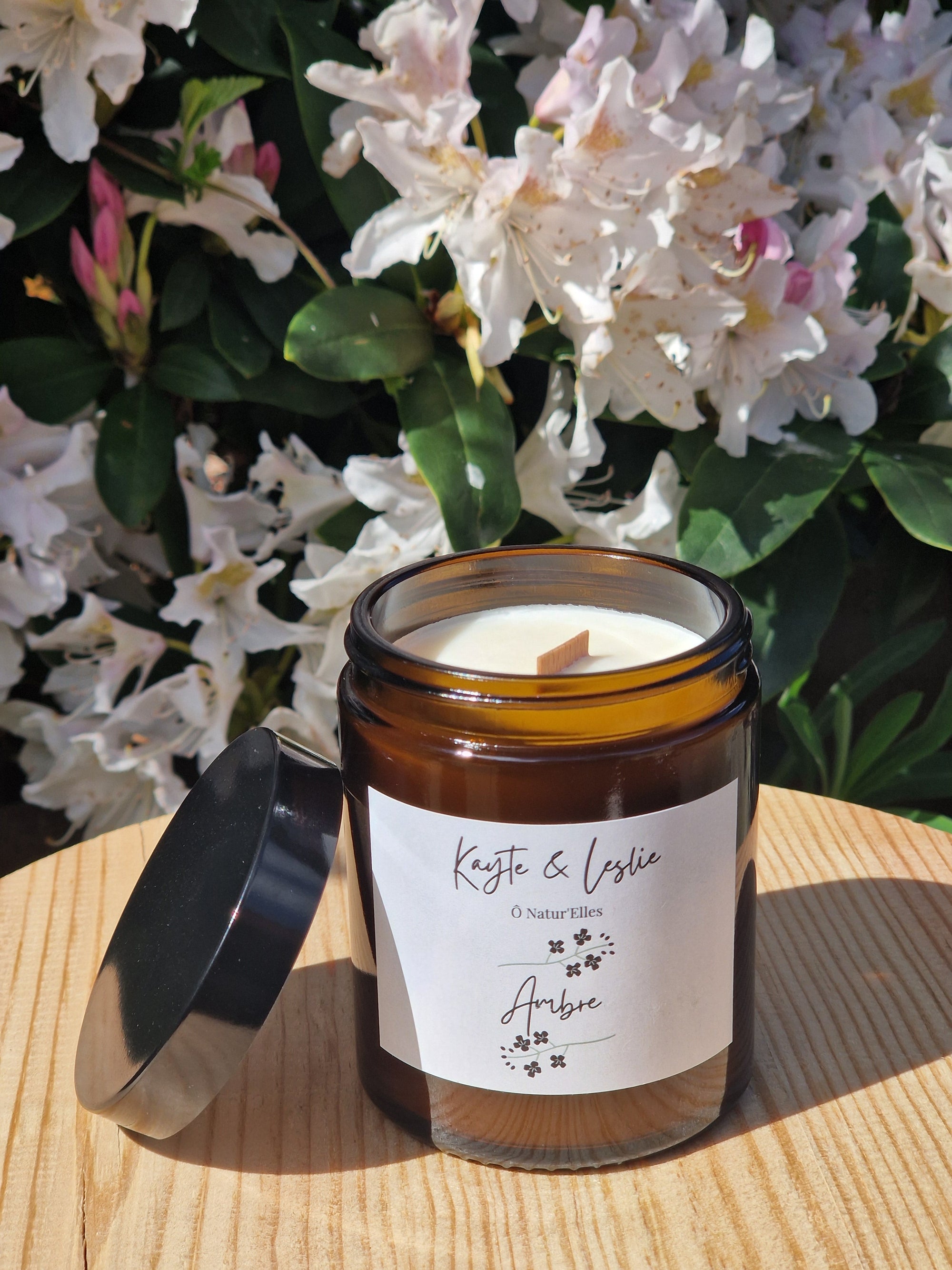 Bougie parfumée végétale  "AMBRE"