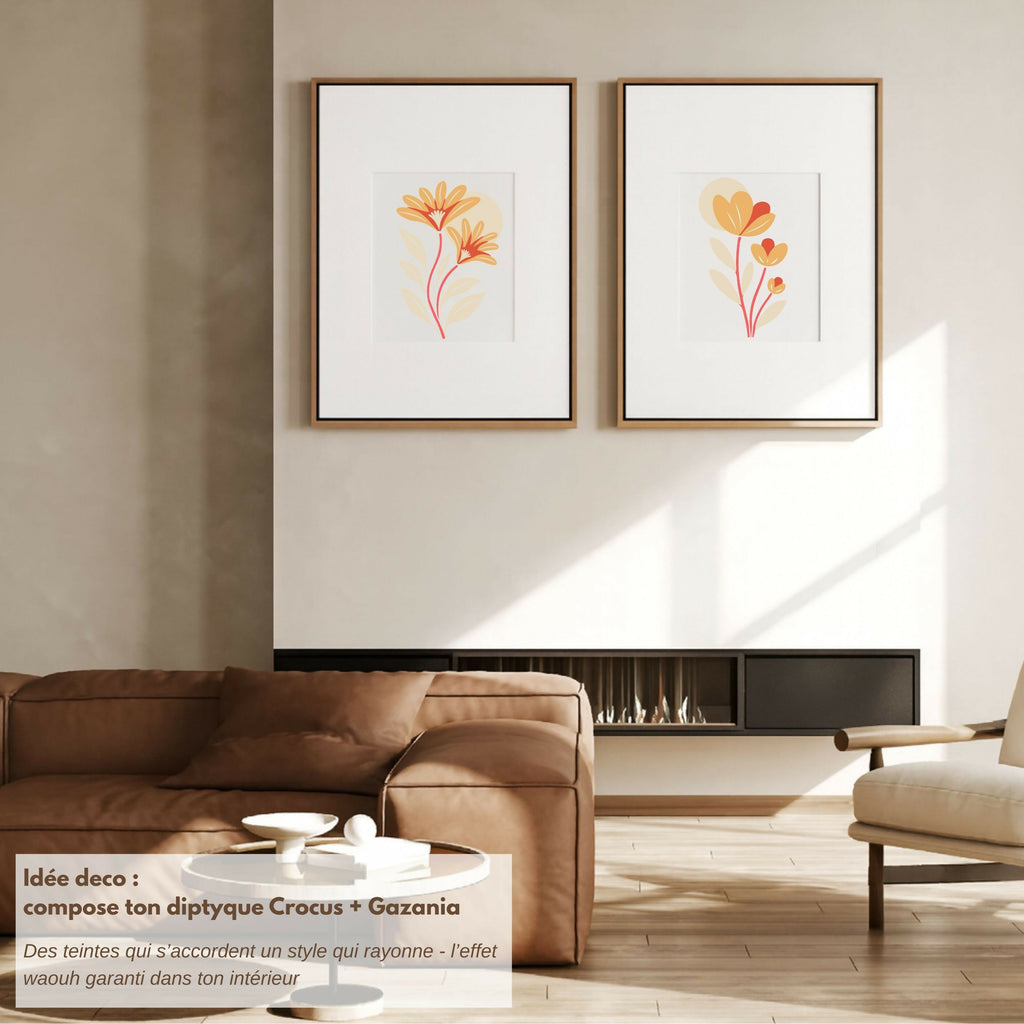 Kit Pochoirs Crocus – 2 pochoirs superposables, fleurs solaires & éclat créatif | Panash Art