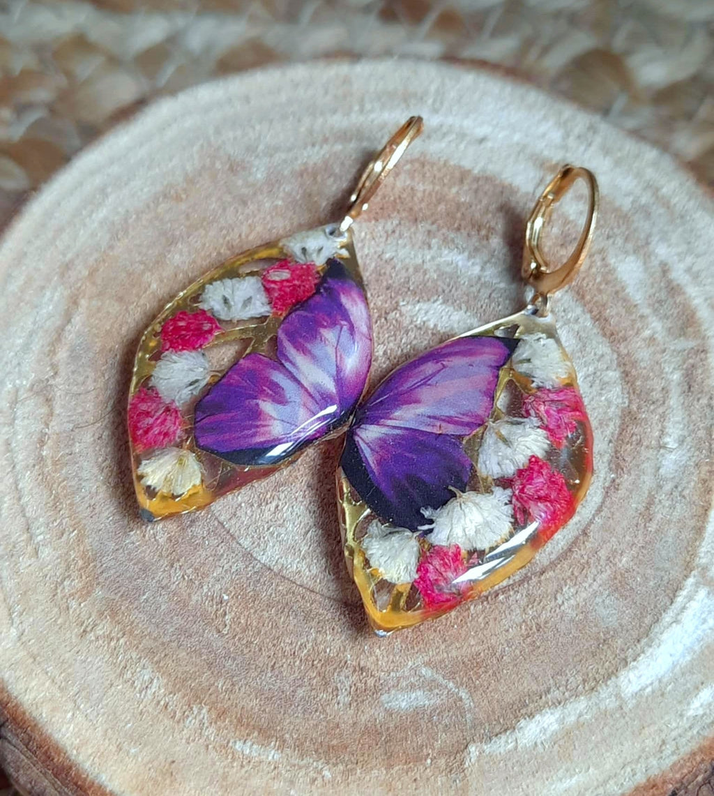 Boucles d'oreille, Gypsophiles