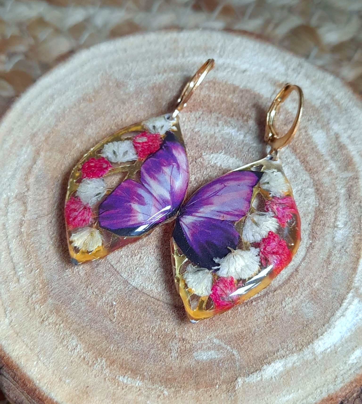 Boucles d'oreille, Gypsophiles