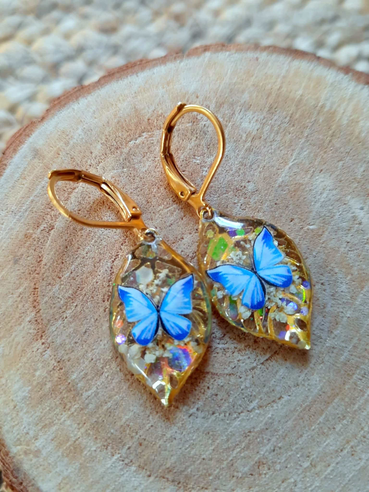 Boucles d'oreille, Fleur de carotte