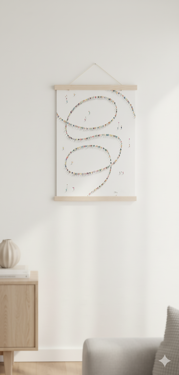 Dessin A3 Chaîne Humaine + Support magnétique