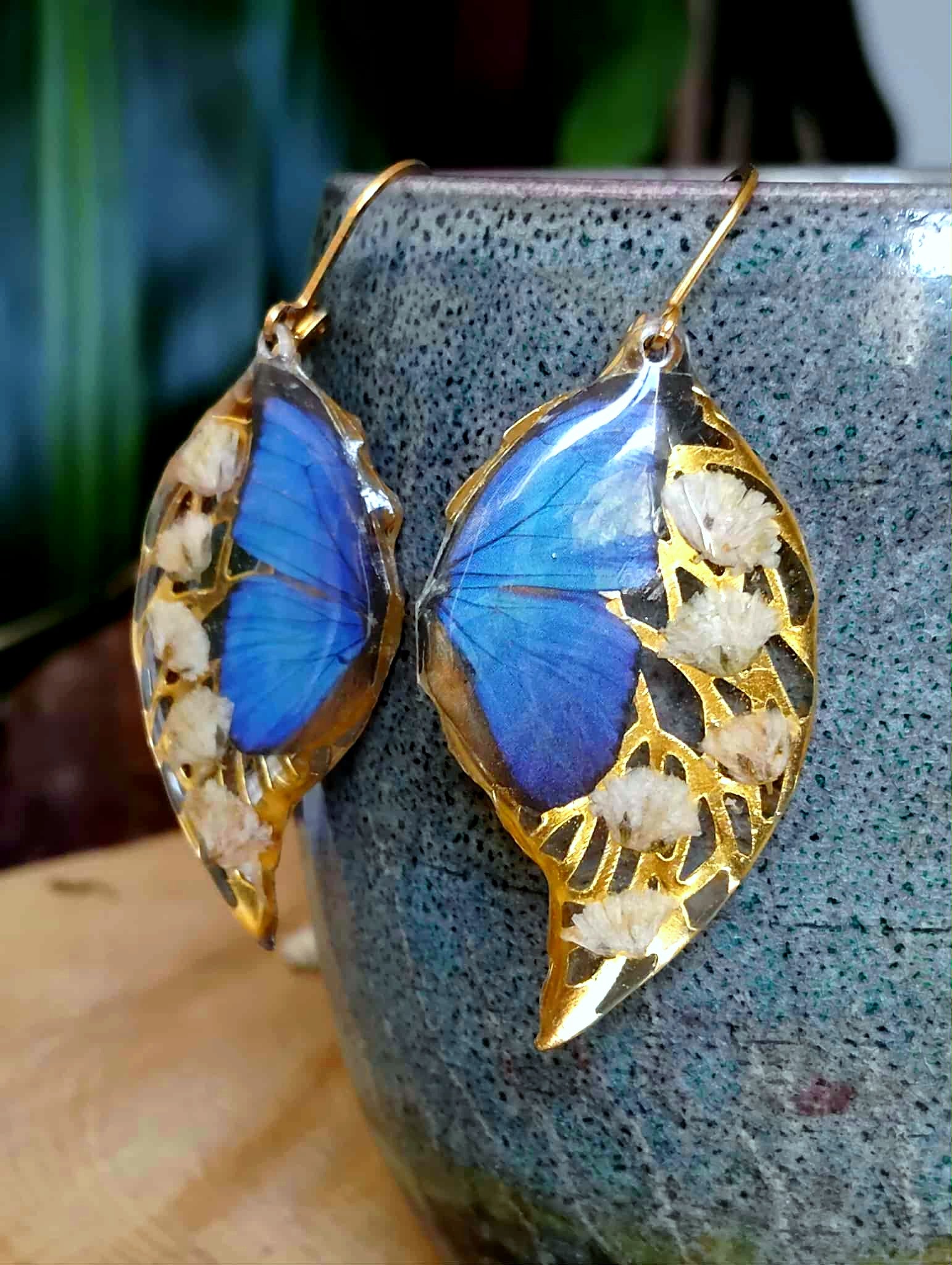 Boucles d'oreille, Gypsophiles