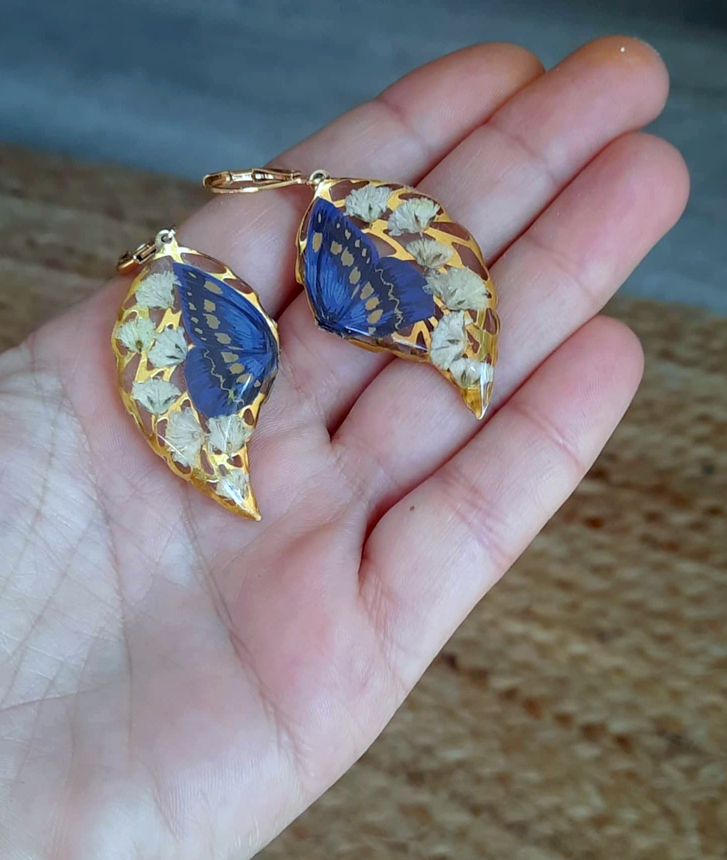 Boucles d'oreille, Gypsophiles