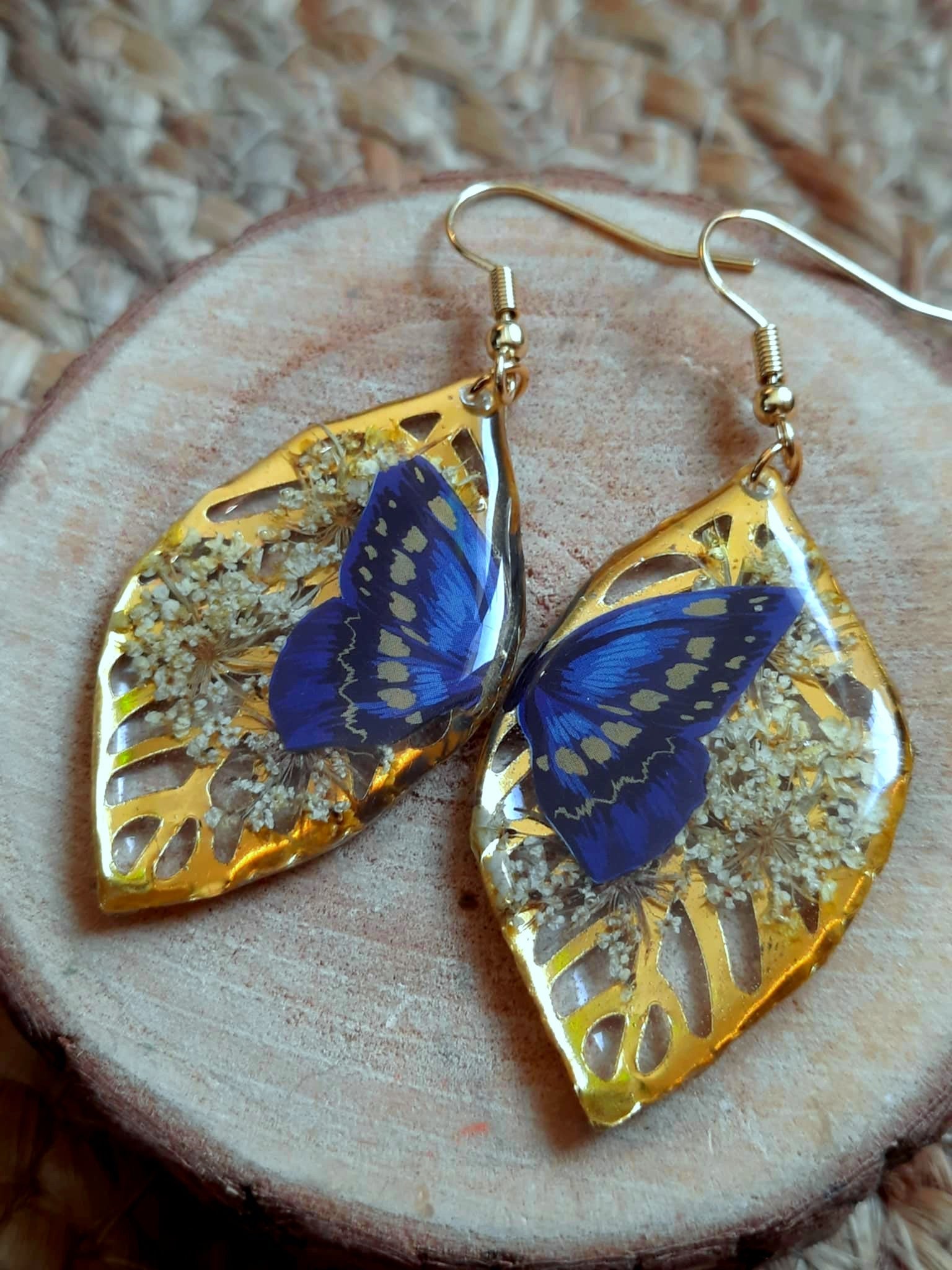 Boucles d'oreille, Fleur de carotte