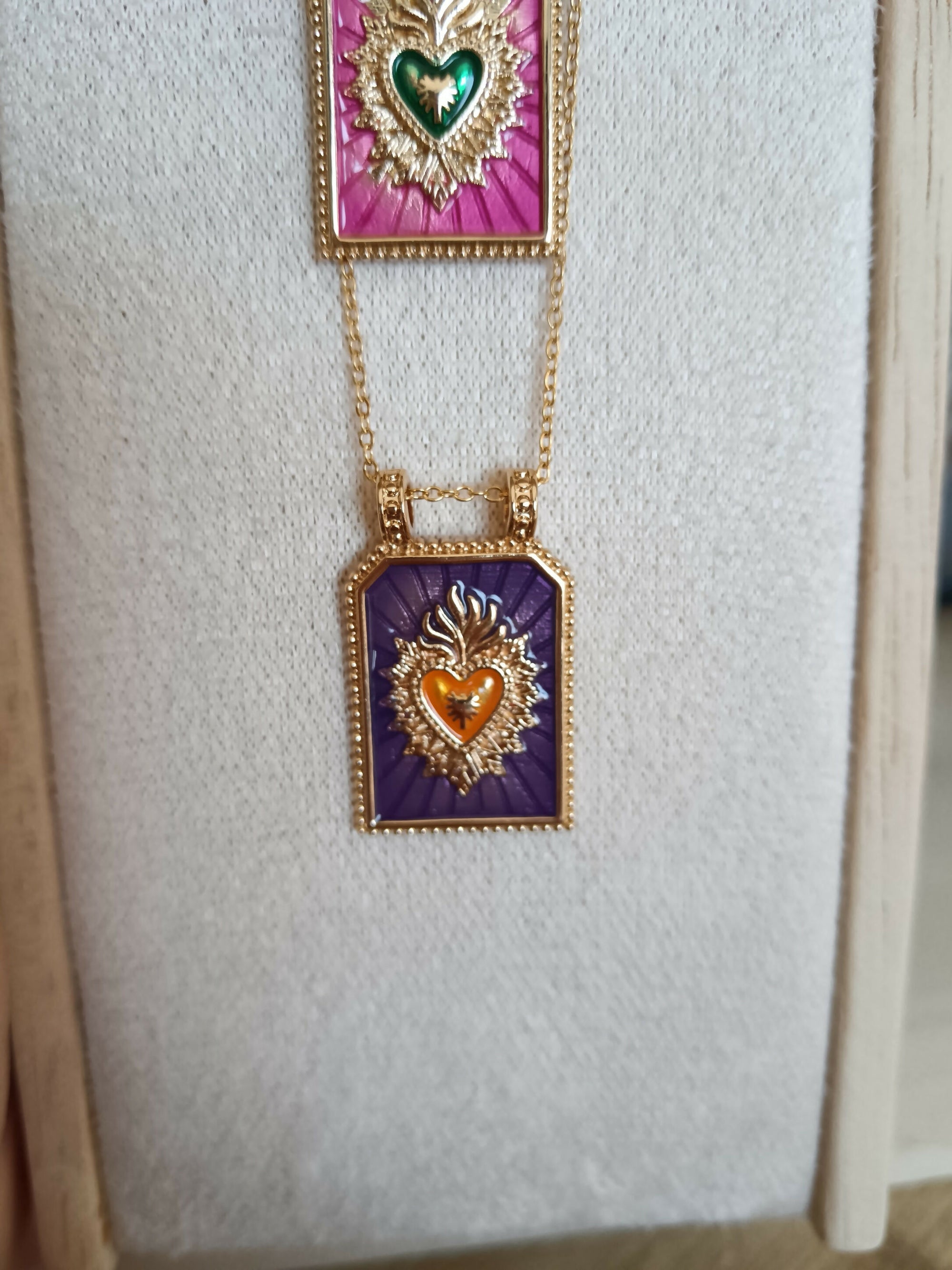 collier tarot violet