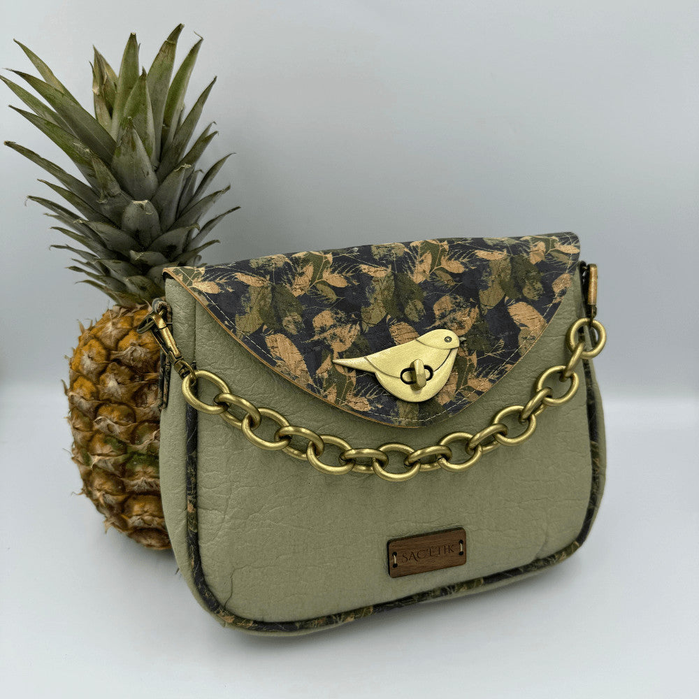 Sac Camélia en Piñatex et Liège