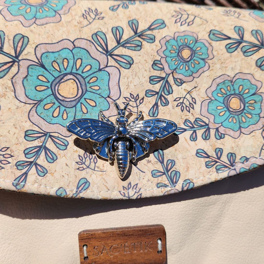 Sac Baguette Magnolia en Piñatex avec Rabat en Liège