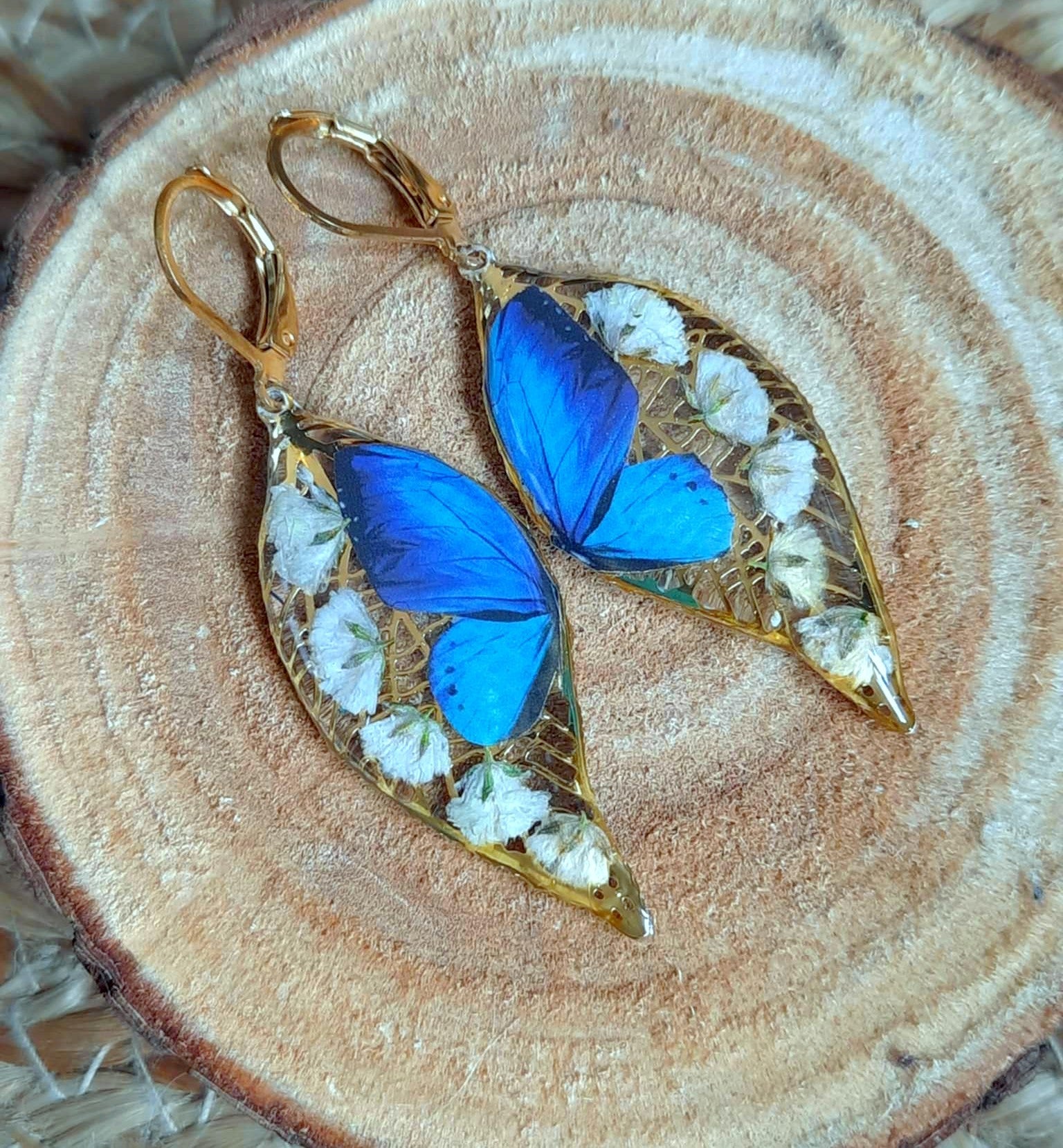 Boucles d'oreille, Gypsophiles
