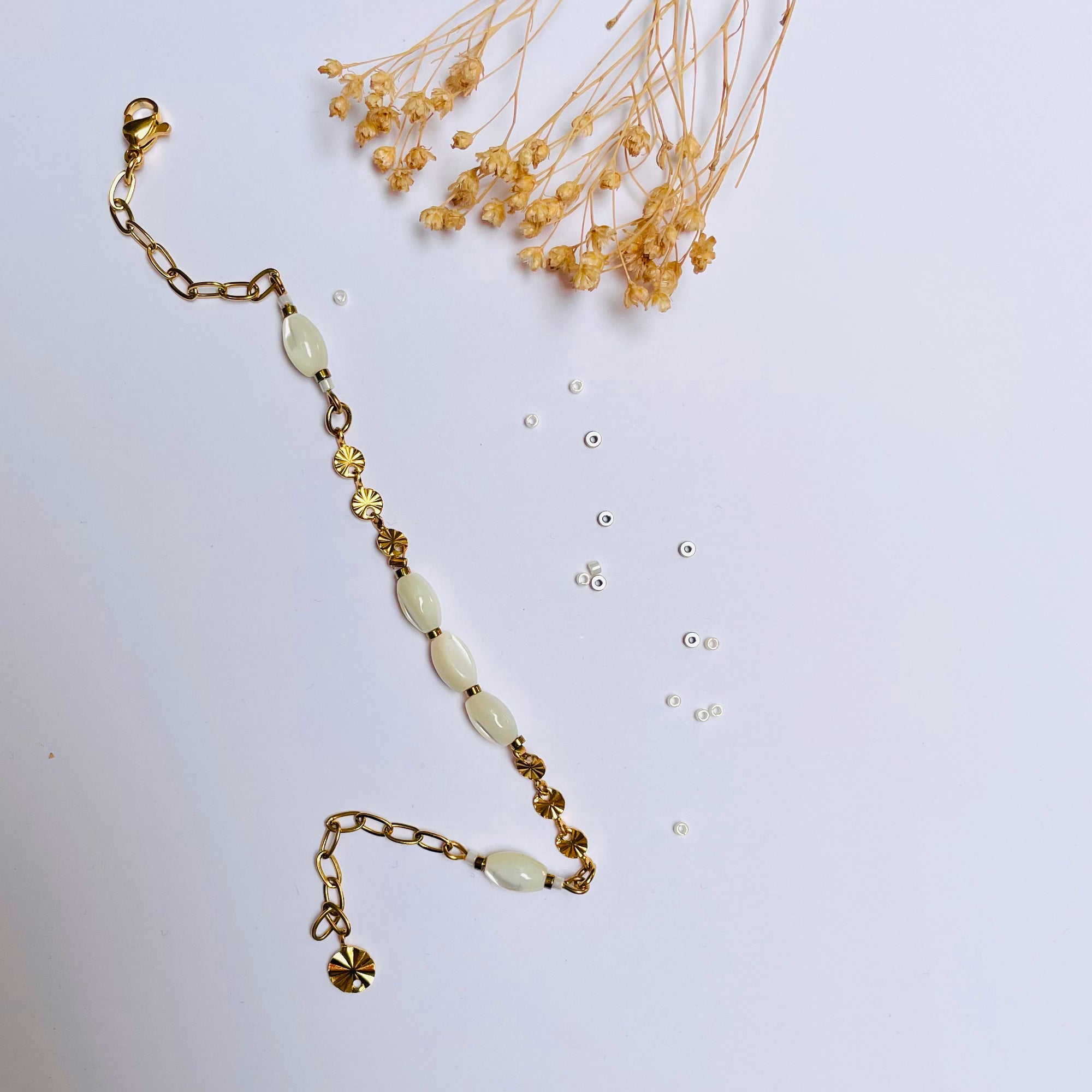 Bracelet chapelet de nacre