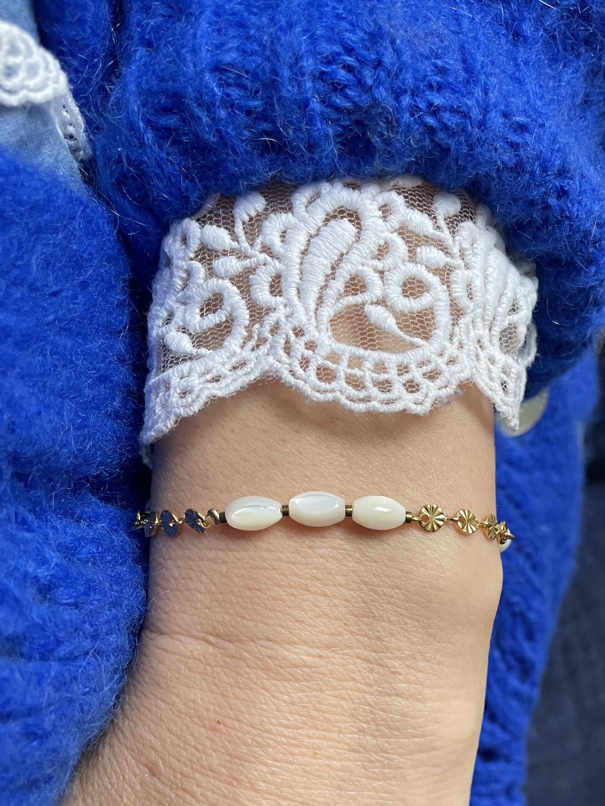 Bracelet chapelet de nacre