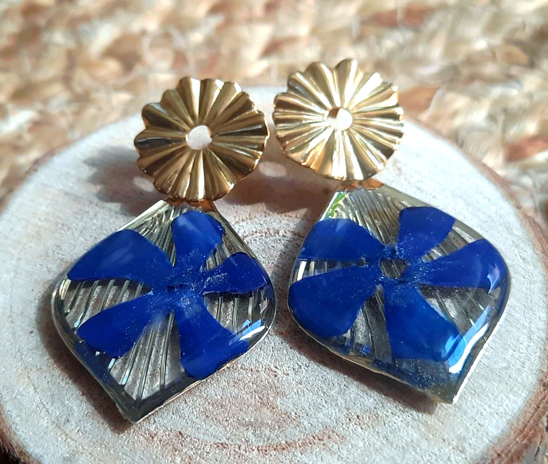 Boucles d'oreille, Pervenche