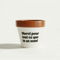 Pot de fleur « Merci pour tout ce que tu as semé » Muisti X Joli Pot