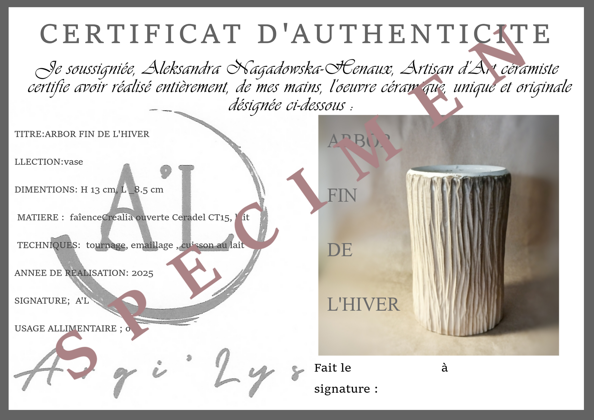 ARBOR FIN DE L'HIVER