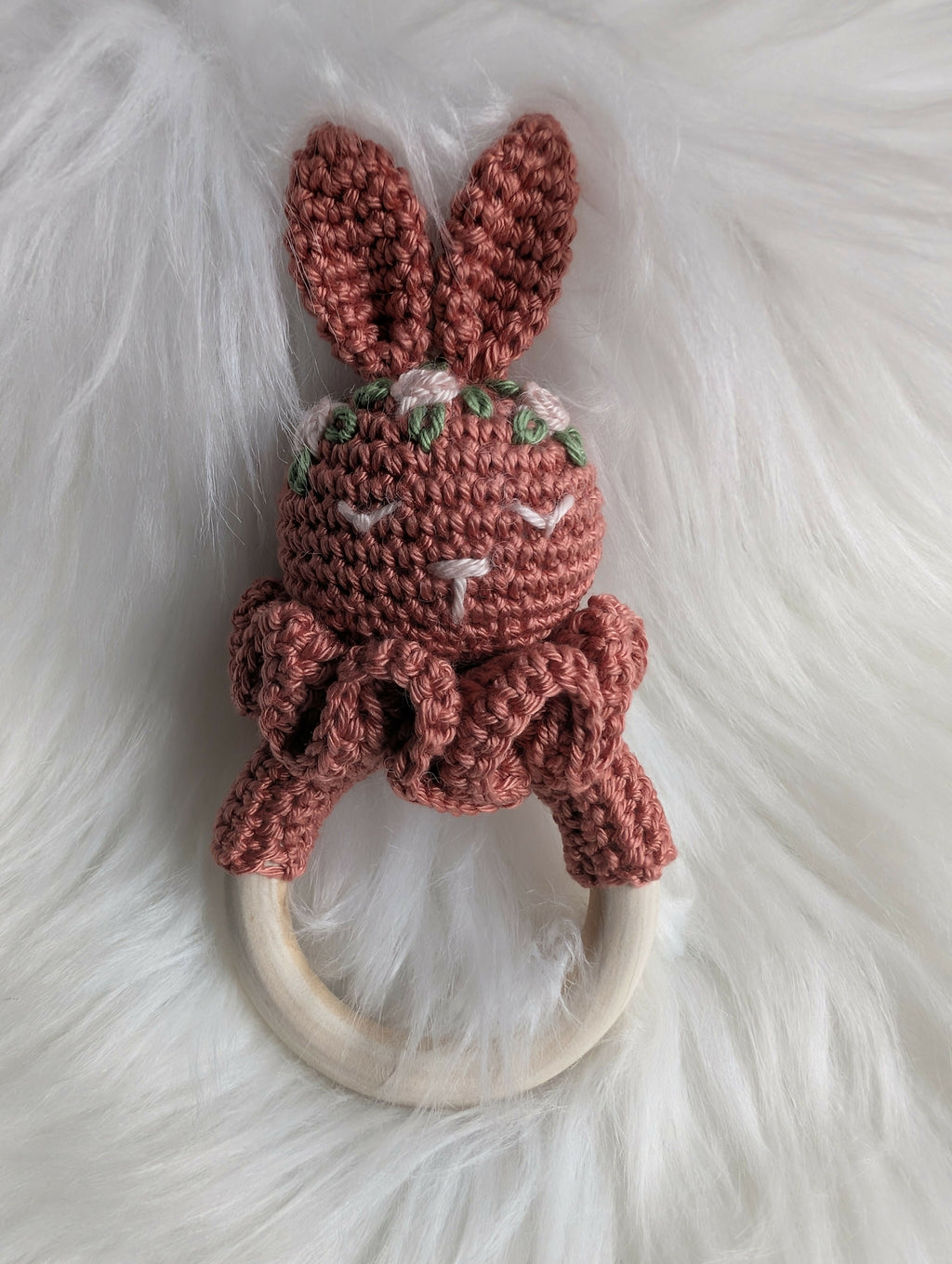 Rabbit baby rattle