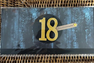CARTE ENVELOPPE ANNIVERSAIRE 18 ANS