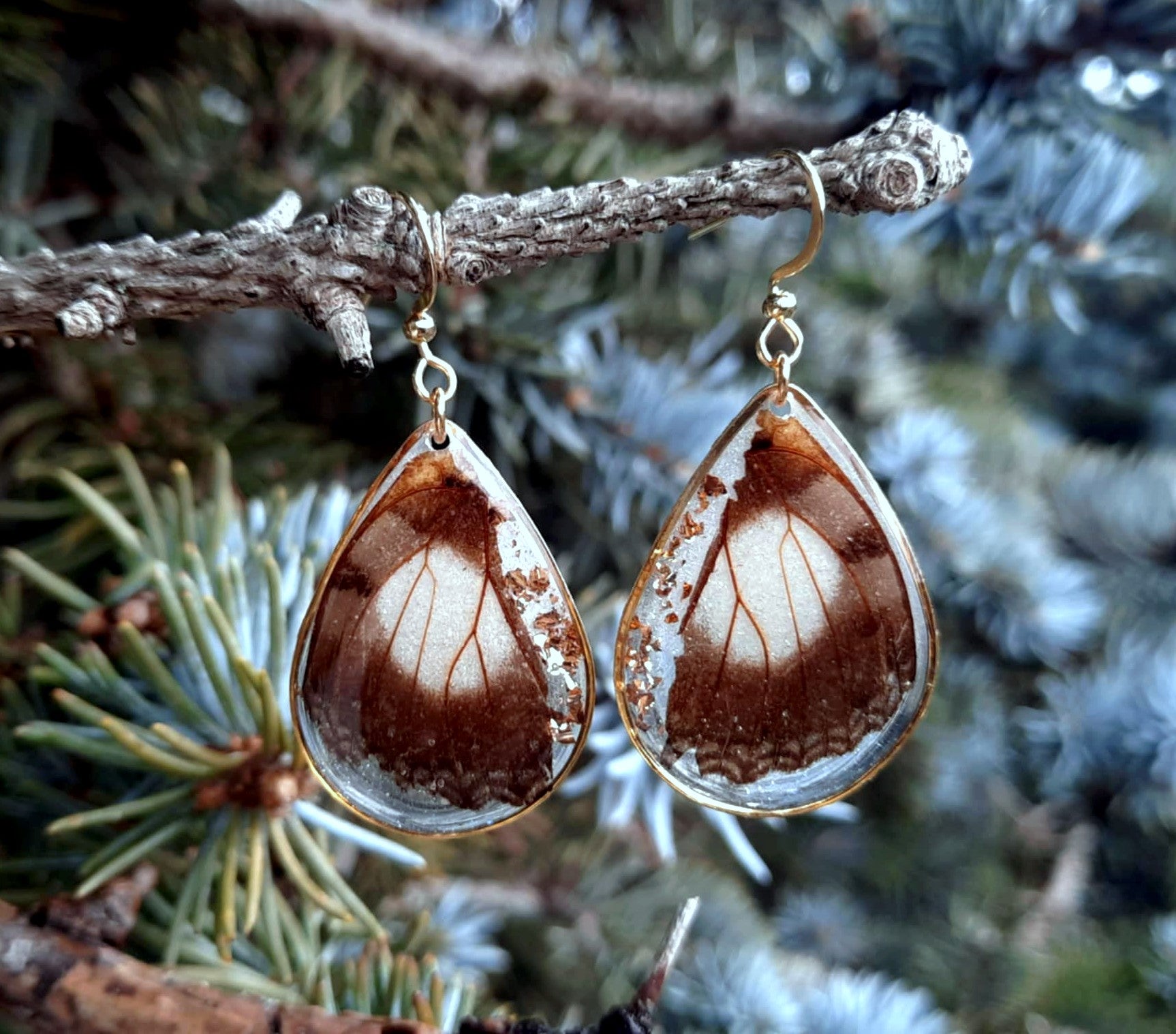 Boucles d'oreille, Aile de papillon