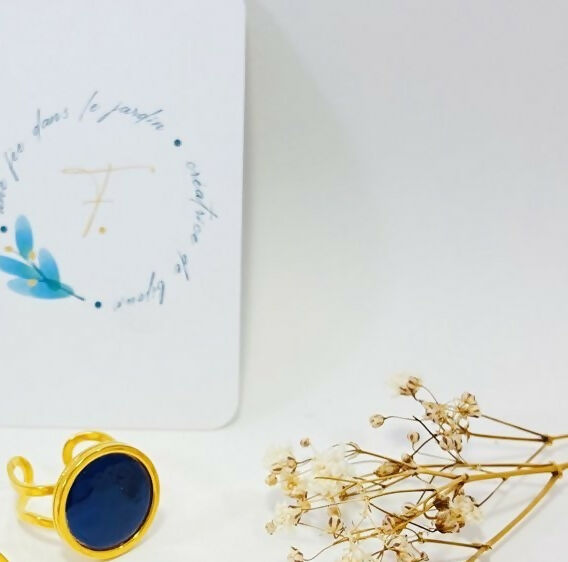 bague garance TALL uni bleu nuit