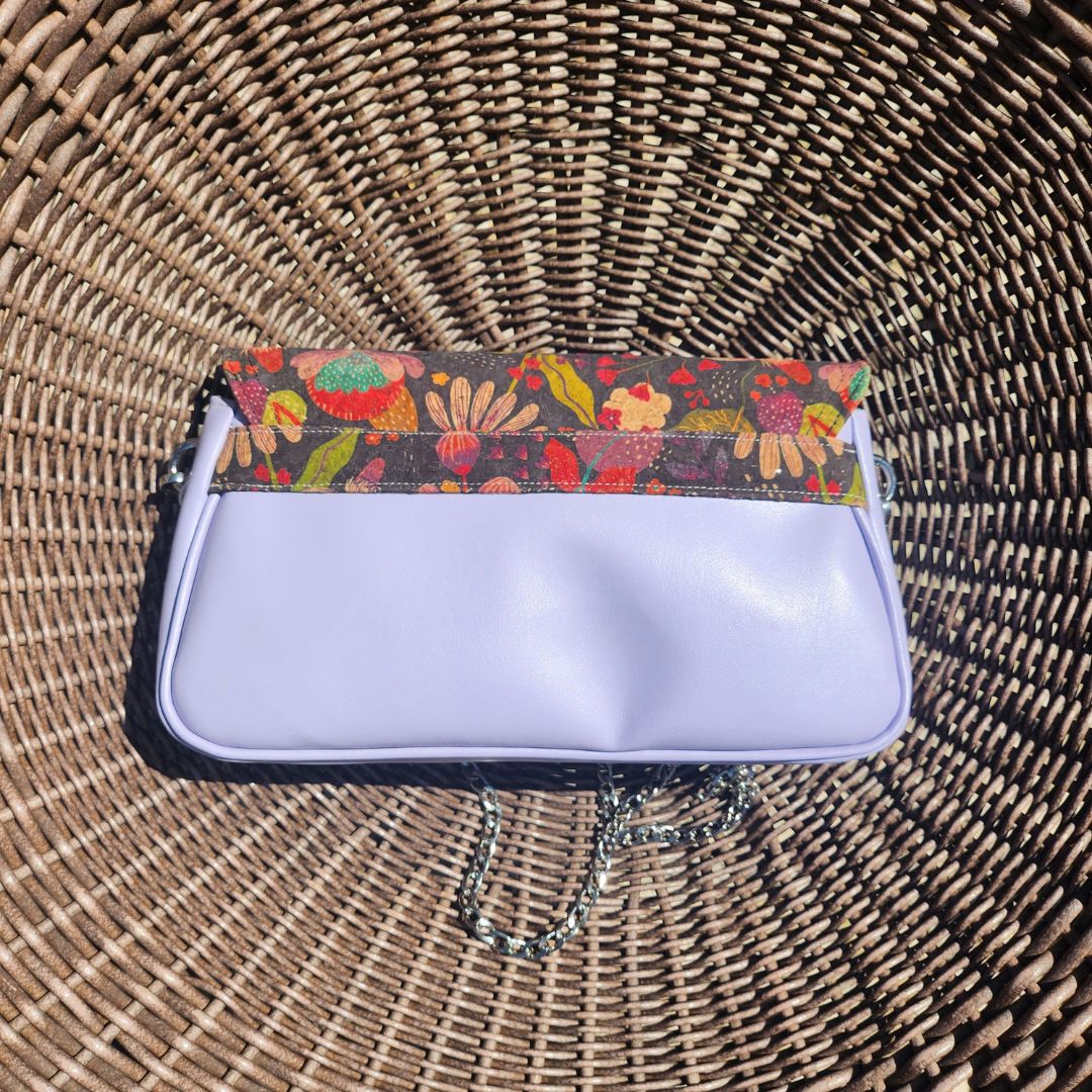 Sac Baguette Magnolia en AppleSkin avec Rabat en Liège