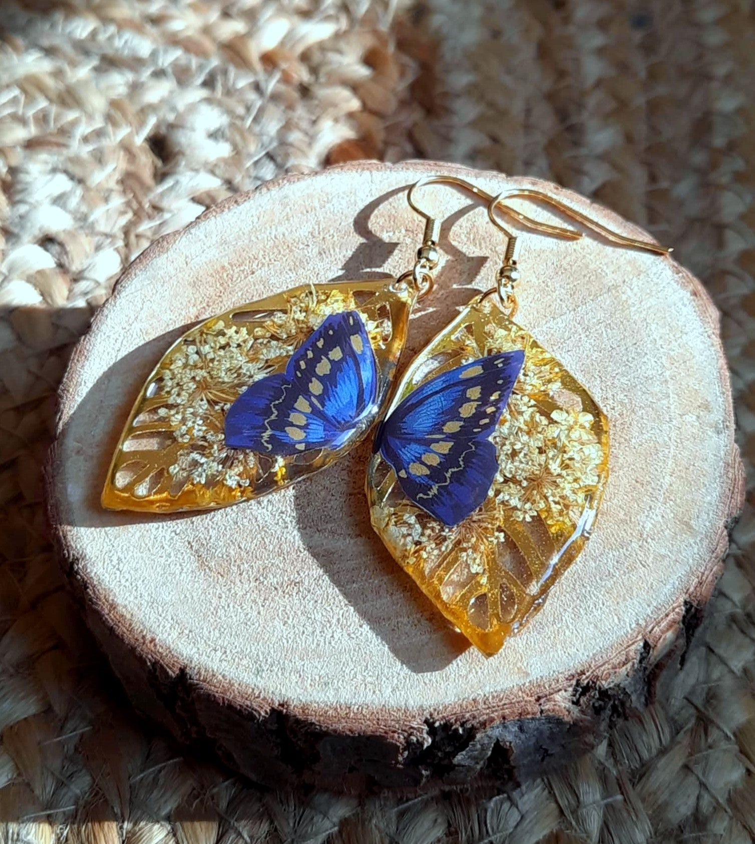 Boucles d'oreille, Fleur de carotte