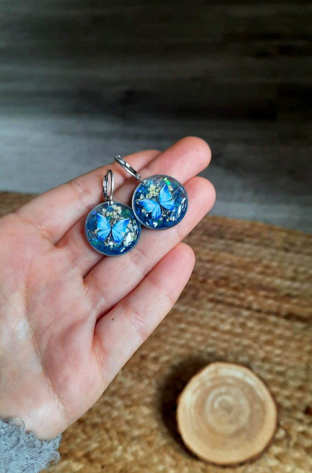 Boucles d'oreille, Fleur de carotte