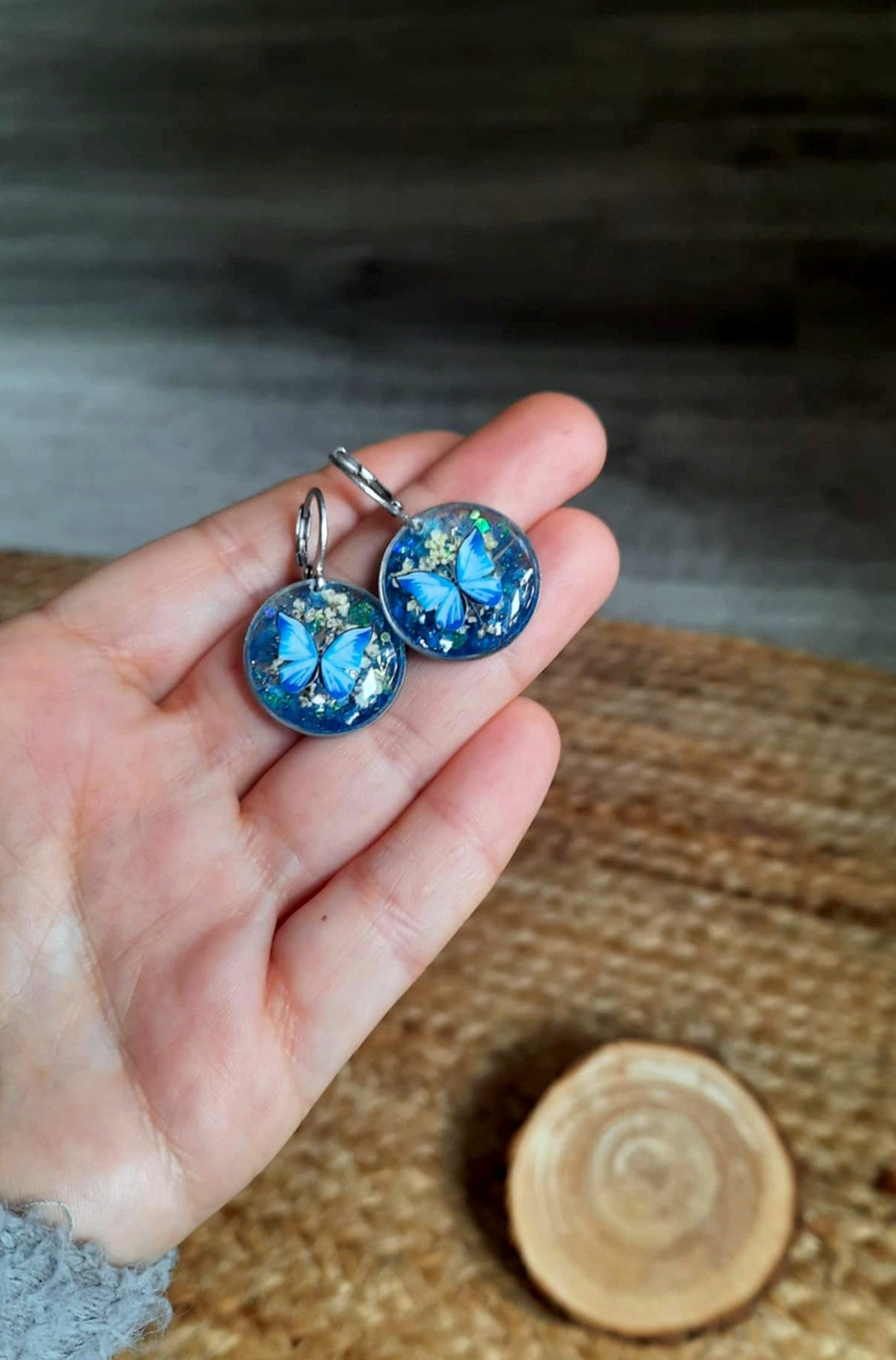 Boucles d'oreille, Fleur de carotte