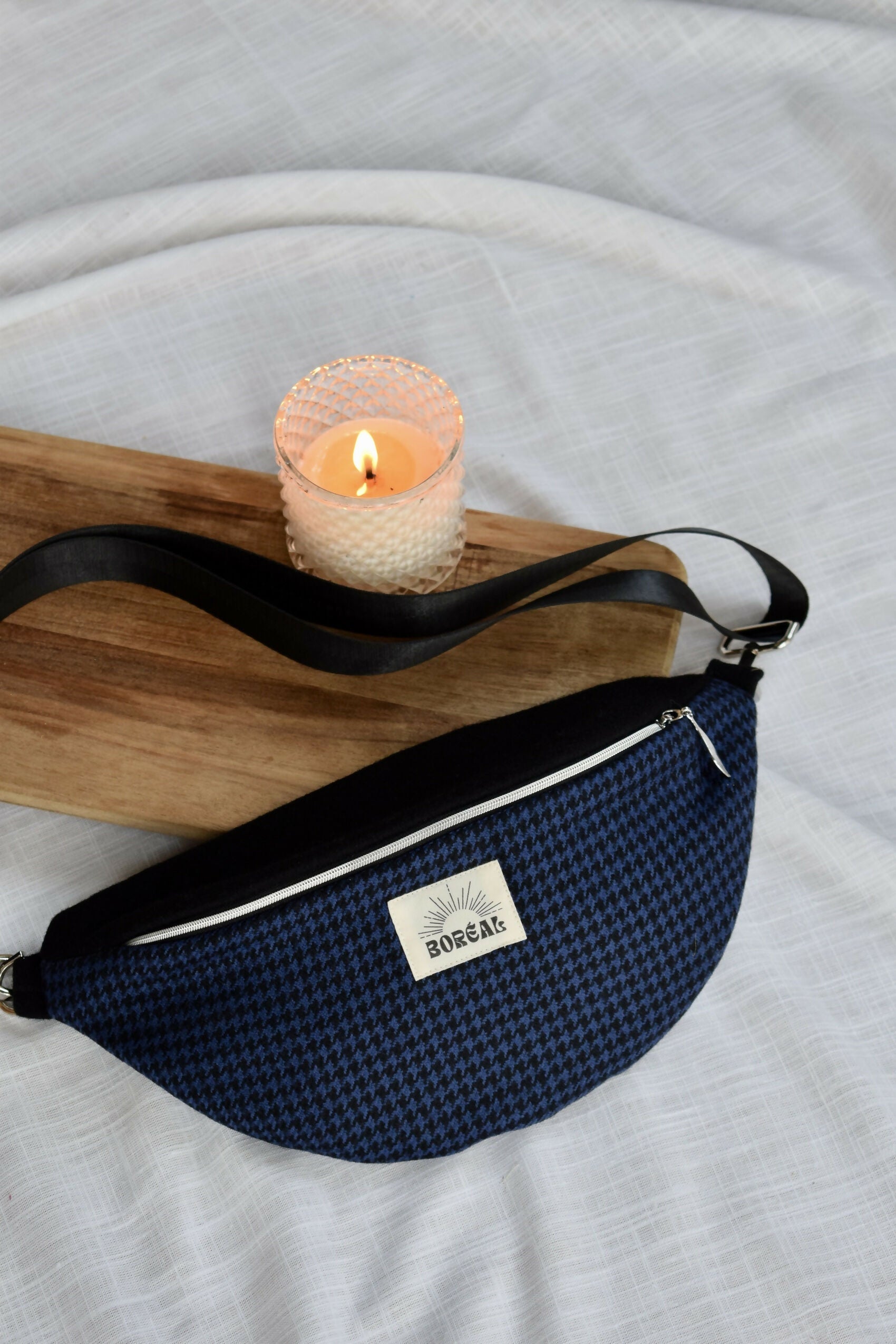 banane-bleu-marine-noir-coton-laine-pied-poule-chic-ethique-artisanale-fait-main-tendance-upcycling