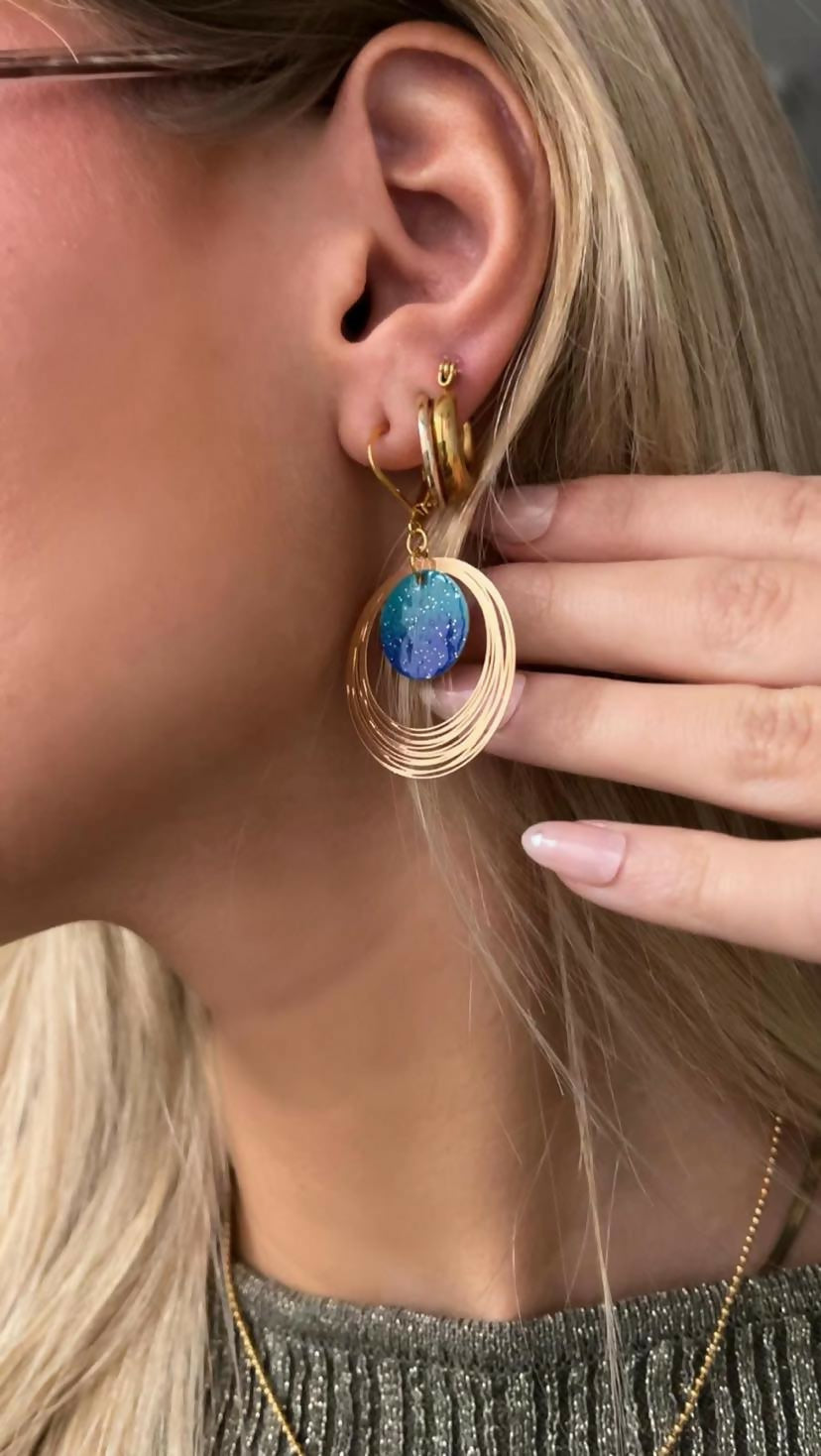 bo mimosa bleu porté