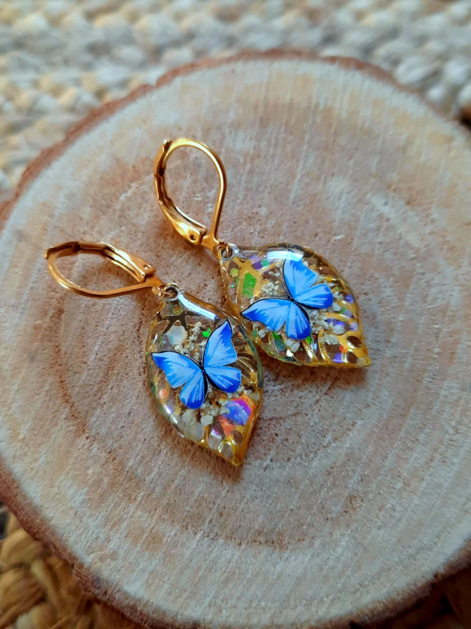 Boucles d'oreille, Fleur de carotte