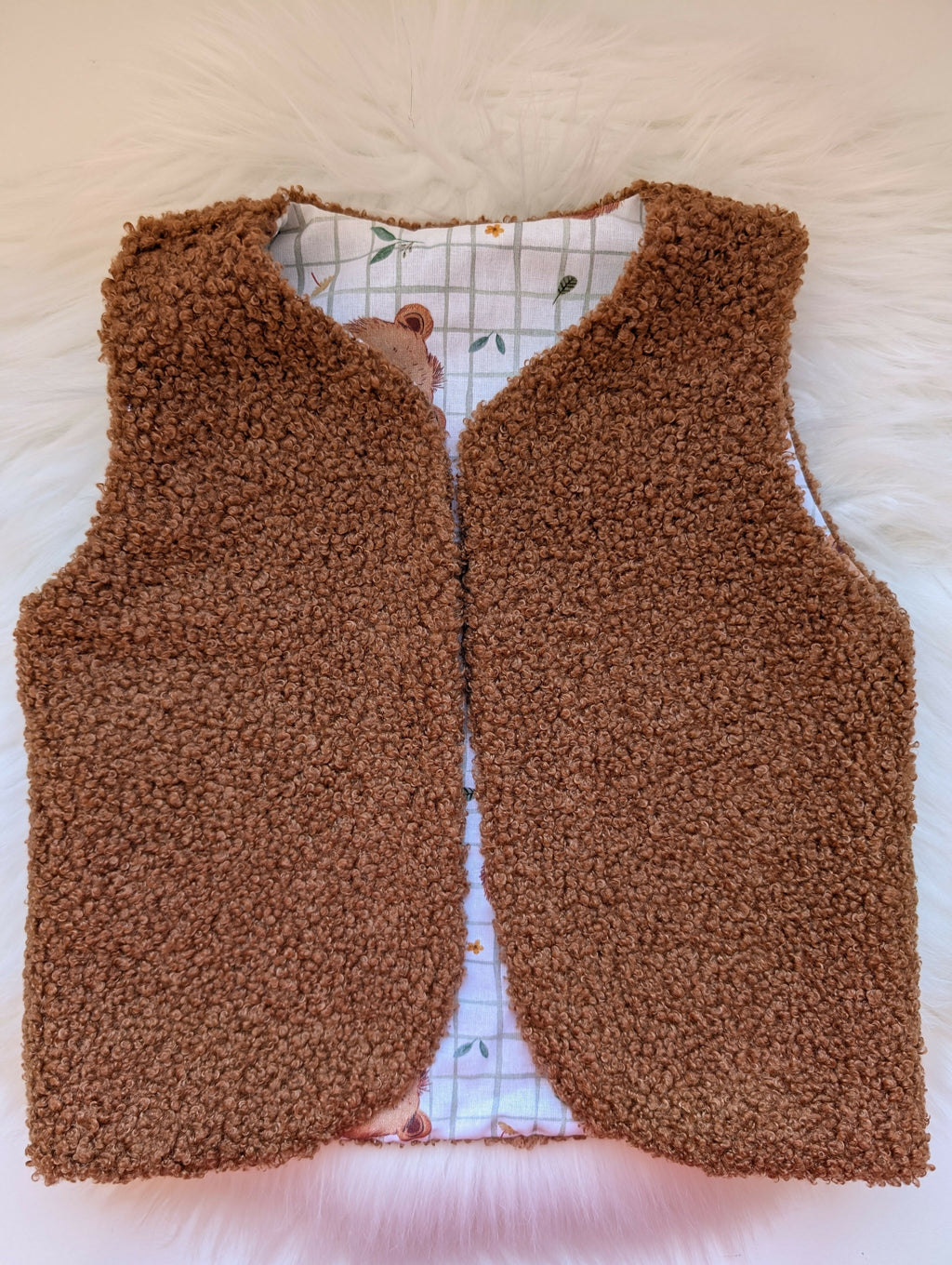 Gilet de Berger Réversible taille 18 mois-3 ans OURS