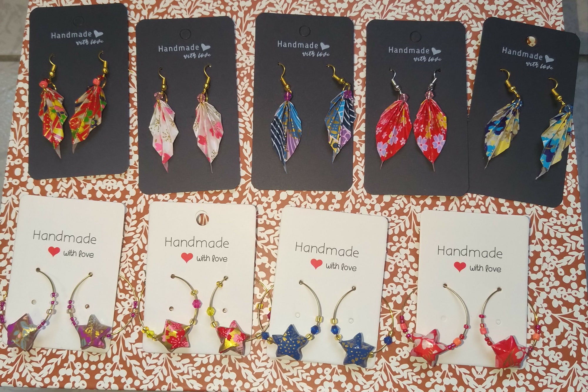 ORI029 Boucles d'oreilles origami