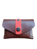 Pochette porte-monnaie cuir et ballon recyclé