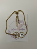 MEL/BFP Dried Flower Pom-pom Bracelets GOLD