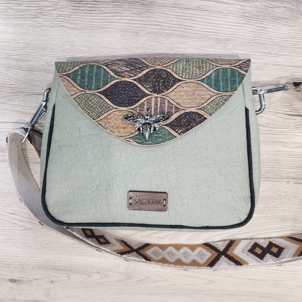 Sac Camélia en Piñatex et Liège