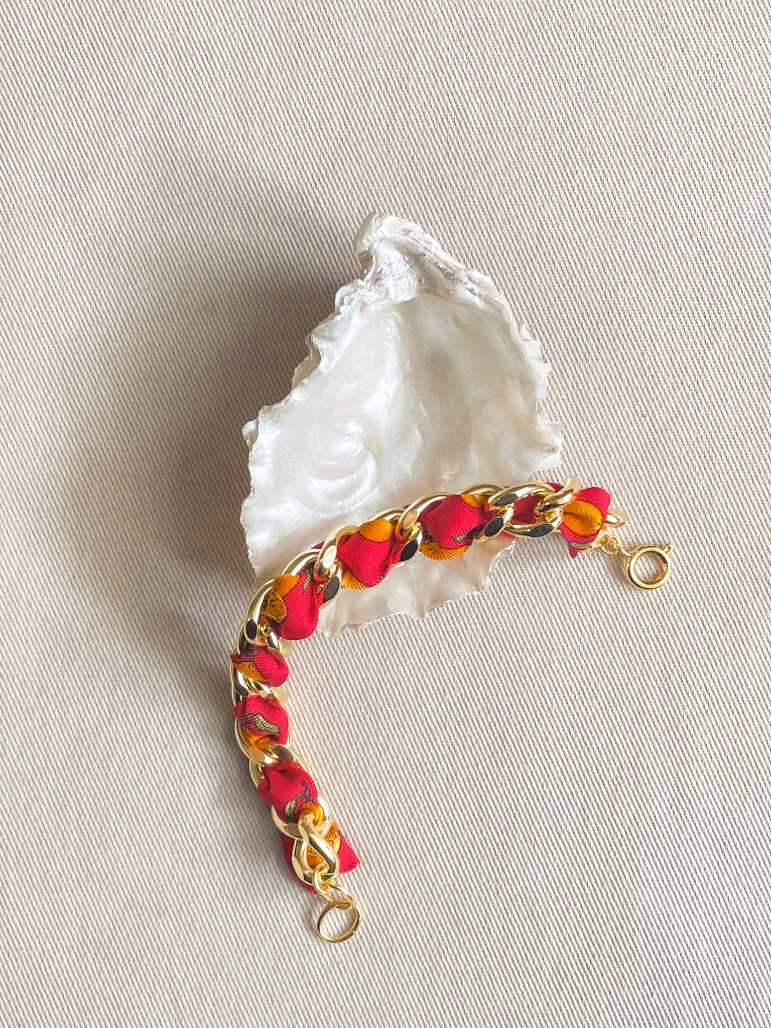 Bracelet Mailles Upcyclé 'Gourmandise Fruitée'